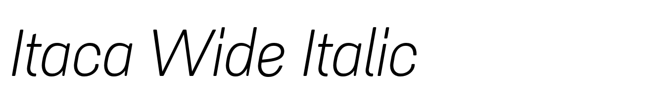 Itaca Wide Italic